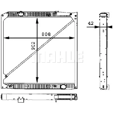 Hladnjak, hlađenje motora MAHLE CR 669 000P IC-G08RGF