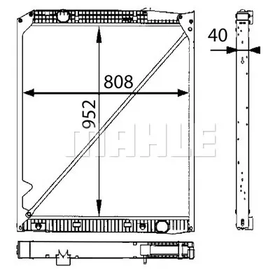 Hladnjak, hlađenje motora MAHLE CR 670 000P IC-G08FJ0