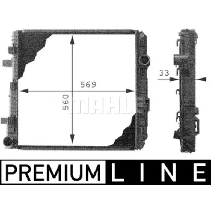 Hladnjak, hlađenje motora MAHLE CR 671 000P IC-G08FJ1