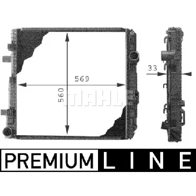 Hladnjak, hlađenje motora MAHLE CR 671 000P IC-G08FJ1