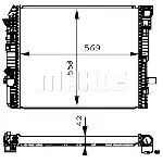 Hladnjak, hlađenje motora MAHLE CR 674 000P IC-G08FJ3