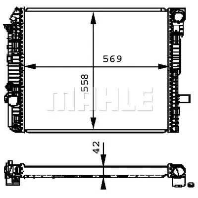 Hladnjak, hlađenje motora MAHLE CR 674 000P IC-G08FJ3