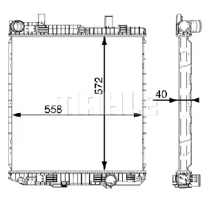 Hladnjak, hlađenje motora MAHLE CR 674 000S IC-G08RGH