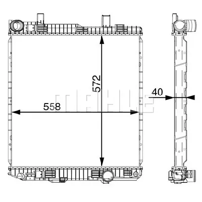 Hladnjak, hlađenje motora MAHLE CR 674 000S IC-G08RGH