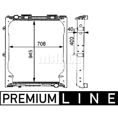 Hladnjak, hlađenje motora MAHLE CR 685 000P IC-G08FJ8