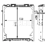 Hladnjak, hlađenje motora MAHLE CR 685 000P IC-G08FJ8