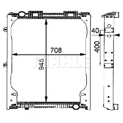 Hladnjak, hlađenje motora MAHLE CR 685 000P IC-G08FJ8