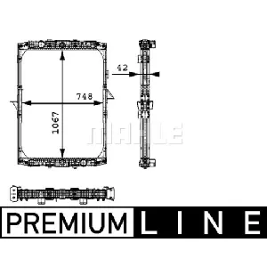 Hladnjak, hlađenje motora MAHLE CR 690 000P IC-G08FJ9