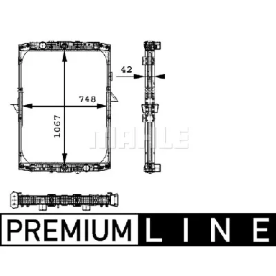 Hladnjak, hlađenje motora MAHLE CR 690 000P IC-G08FJ9