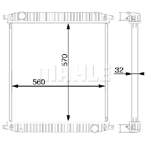 Hladnjak, hlađenje motora MAHLE CR 703 000S IC-G08RH7