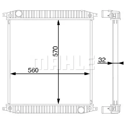 Hladnjak, hlađenje motora MAHLE CR 703 000S IC-G08RH7