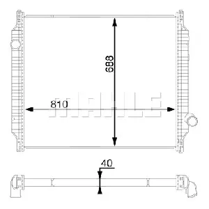 Hladnjak, hlađenje motora MAHLE CR 709 000S IC-G08RHF