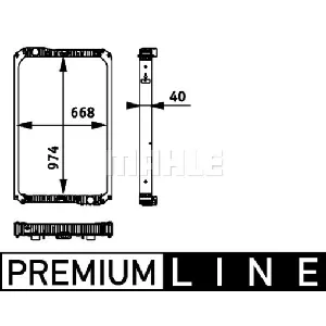 Hladnjak, hlađenje motora MAHLE CR 713 000P IC-G08FJC