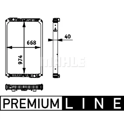 Hladnjak, hlađenje motora MAHLE CR 713 000P IC-G08FJC