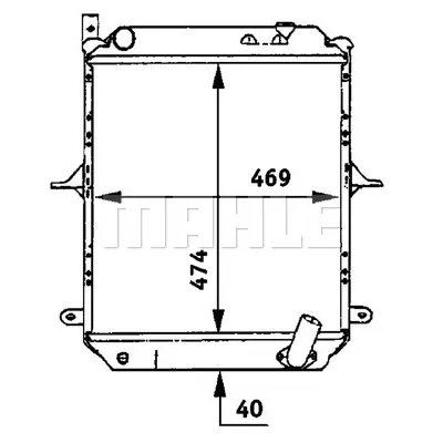 Hladnjak, hlađenje motora MAHLE CR 722 000P IC-G08FJE