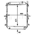 Hladnjak, hlađenje motora MAHLE CR 723 000P IC-G08RHT