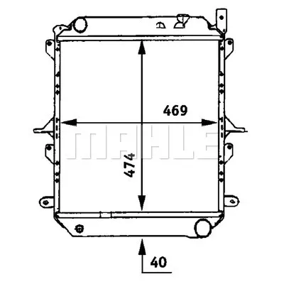 Hladnjak, hlađenje motora MAHLE CR 723 000P IC-G08RHT