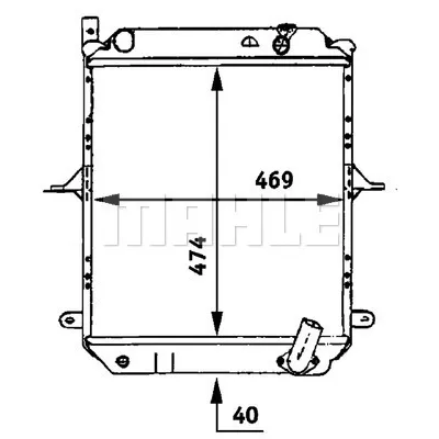 Hladnjak, hlađenje motora MAHLE CR 724 000P IC-G08FJF