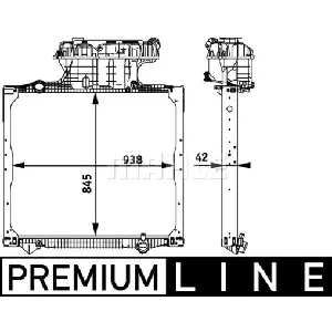 Hladnjak, hlađenje motora MAHLE CR 770 000P IC-G08FJJ