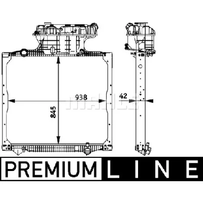 Hladnjak, hlađenje motora MAHLE CR 770 000P IC-G08FJJ