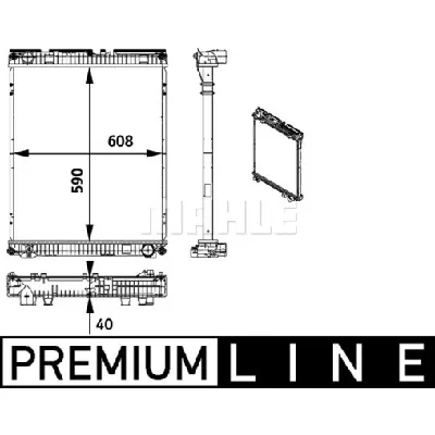 Hladnjak, hlađenje motora MAHLE CR 771 000P IC-G08FJK