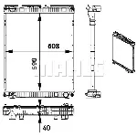 Hladnjak, hlađenje motora MAHLE CR 771 000P IC-G08FJK