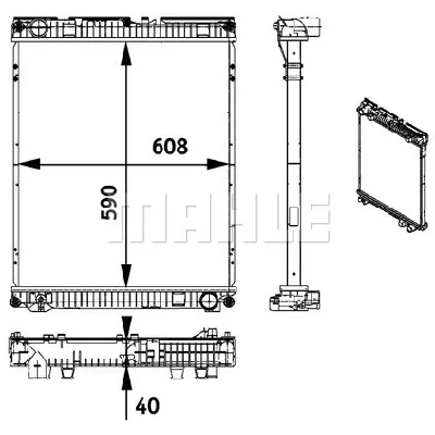 Hladnjak, hlađenje motora MAHLE CR 771 000P IC-G08FJK