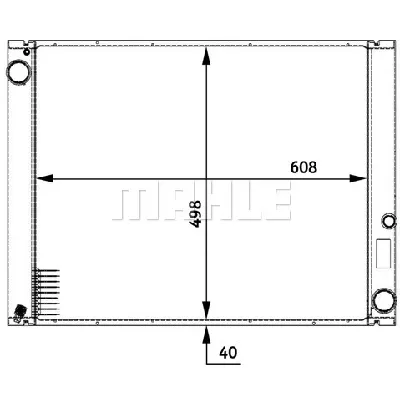 Hladnjak, hlađenje motora MAHLE CR 777 000P IC-G08FJL