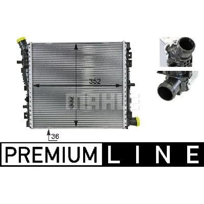 Hladnjak, hlađenje motora MAHLE CR 78 000P IC-G08FHQ