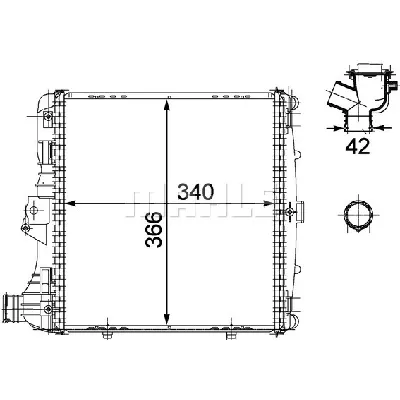 Hladnjak, hlađenje motora MAHLE CR 782 000P IC-G08FJN