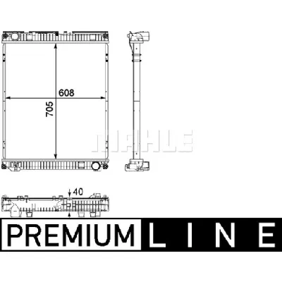 Hladnjak, hlađenje motora MAHLE CR 784 000P IC-G08FJO