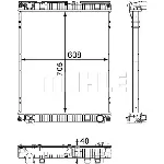 Hladnjak, hlađenje motora MAHLE CR 784 000P IC-G08FJO