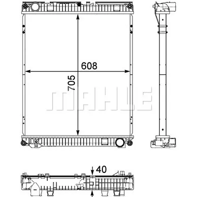 Hladnjak, hlađenje motora MAHLE CR 784 000P IC-G08FJO