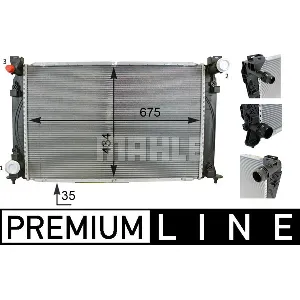 Hladnjak, hlađenje motora MAHLE CR 79 000P IC-G08FHR