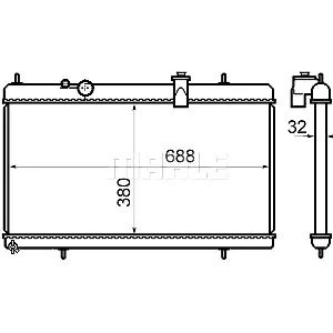Hladnjak, hlađenje motora MAHLE CR 801 000S IC-G08RJF