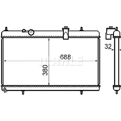 Hladnjak, hlađenje motora MAHLE CR 801 000S IC-G08RJF