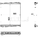 Hladnjak, hlađenje motora MAHLE CR 818 000P IC-G08FJS