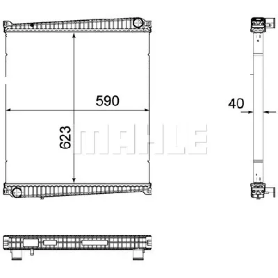 Hladnjak, hlađenje motora MAHLE CR 818 000P IC-G08FJS