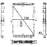 Hladnjak, hlađenje motora MAHLE CR 819 000P IC-G08FJT