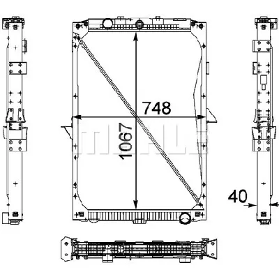 Hladnjak, hlađenje motora MAHLE CR 819 000P IC-G08FJT
