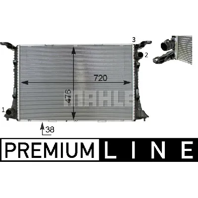 Hladnjak, hlađenje motora MAHLE CR 82 000P IC-G08FHS