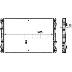 Hladnjak, hlađenje motora MAHLE CR 864 000P IC-G08RKY