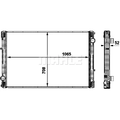 Hladnjak, hlađenje motora MAHLE CR 864 000P IC-G08RKY