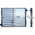 Hladnjak, hlađenje motora MAHLE CR 916 000P IC-G08RM9