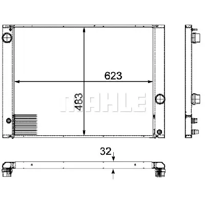 Hladnjak, hlađenje motora MAHLE CR 917 000P IC-G08FJZ