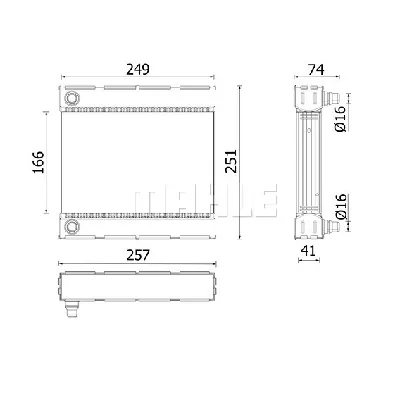 Hladnjak, hlađenje motora MAHLE CR 926 000P IC-G08FK2
