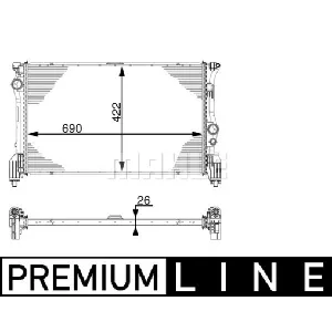 Hladnjak, hlađenje motora MAHLE CR 931 000P IC-G08RMI