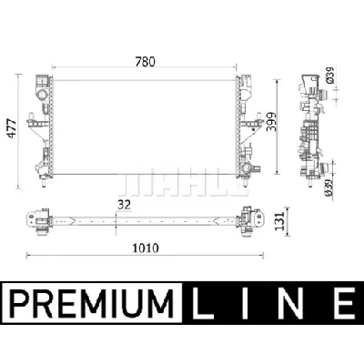 Hladnjak, hlađenje motora MAHLE CR 932 000P IC-G08RMJ
