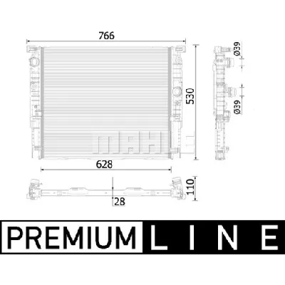 Hladnjak, hlađenje motora MAHLE CR 938 000P IC-G08RMP