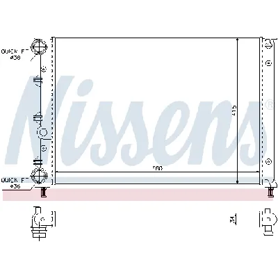 Hladnjak, hlađenje motora NISSENS NIS 60052 IC-472369